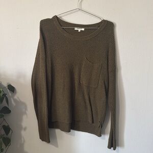 Madewell Thompson green pullover sweater